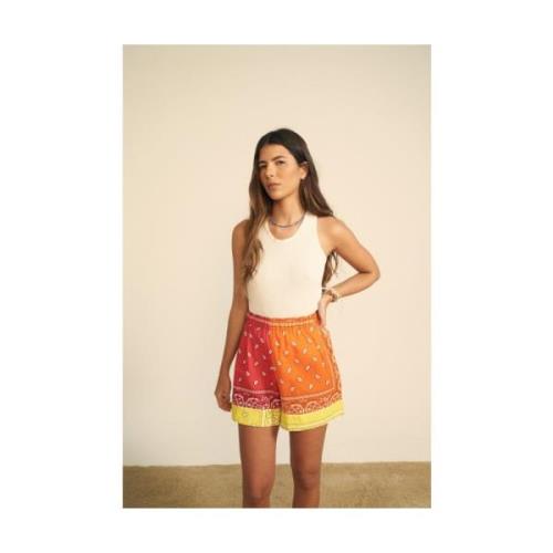 Bandana Casual Shorts Arizona Love , Orange , Dames