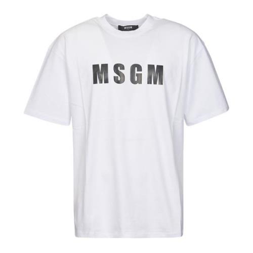 t-shirt Msgm , White , Heren