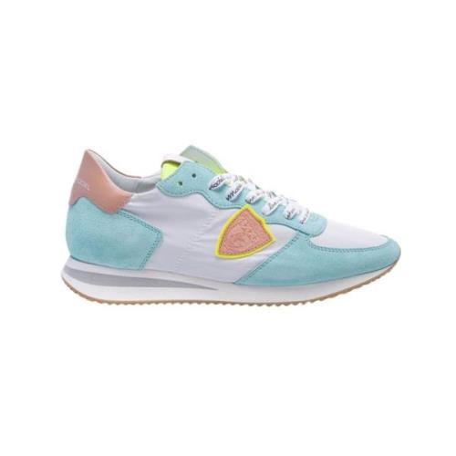 Ivoor, Turquoise, Roze en Gele Dames Sneakers - Tropez X Philippe Mode...