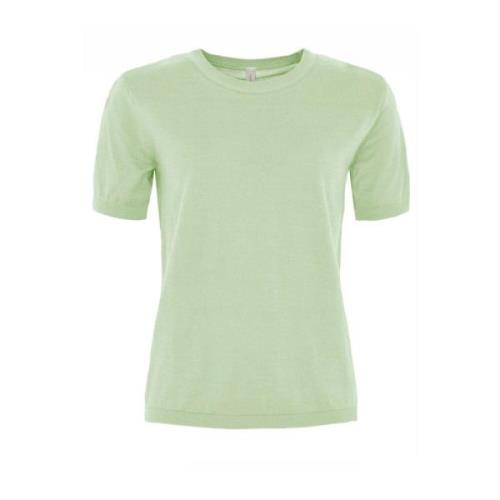 Zachte O-Neck T-shirt in diverse kleuren Skovhuus , Green , Dames