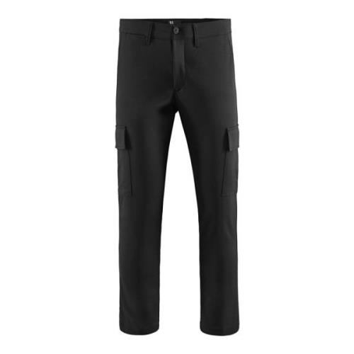 Heren Stretch Katoenen Cargo Broek BomBoogie , Black , Heren