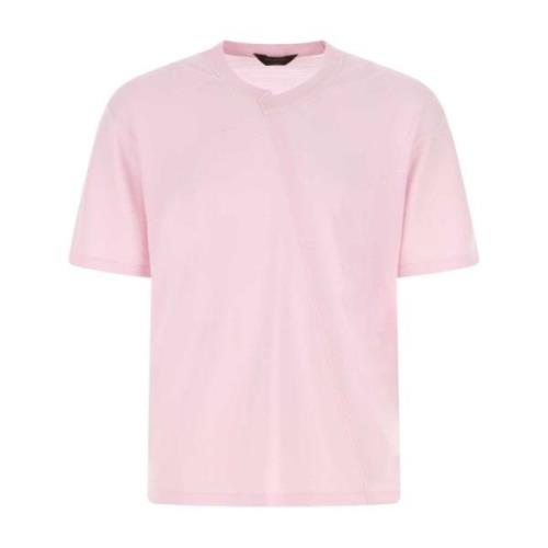 Hoogwaardige T-shirts voor mannen Z Zegna , Pink , Heren