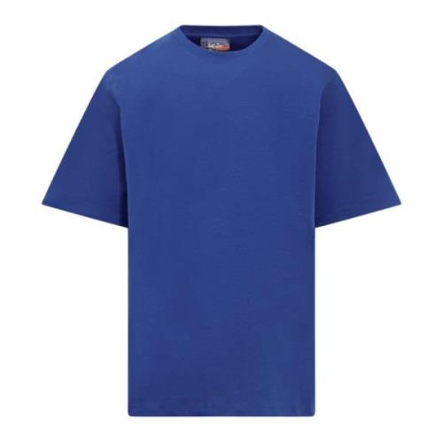 Elektrisch blauw katoenen oversized t-shirt Just DON , Blue , Heren