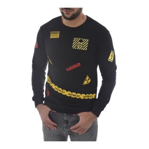 Trendy sweatshirt 1008 Goldenim paris , Black , Heren