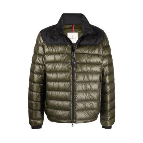 Stijlvolle Hoge Kraag Pufferjas Moncler , Green , Heren