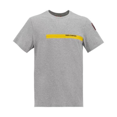 Ronde Hals Katoenen T-shirt Parajumpers , Gray , Dames