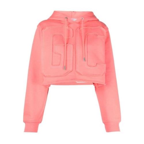 Stijlvolle Sweatshirt met Blootgestelde Schouders Gcds , Pink , Dames