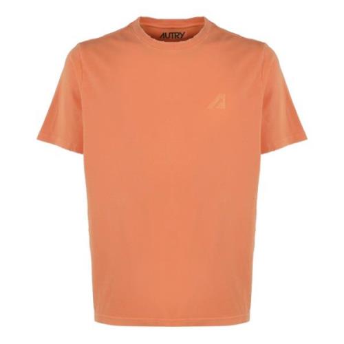Vintage katoenen T-shirt Autry , Orange , Heren