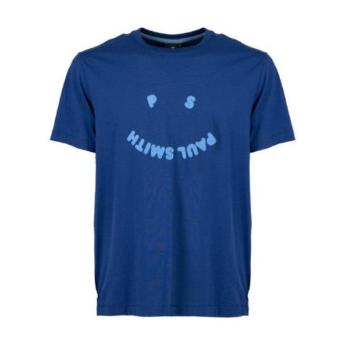 Contrasterend Logo T-Shirt voor Heren PS By Paul Smith , Blue , Heren