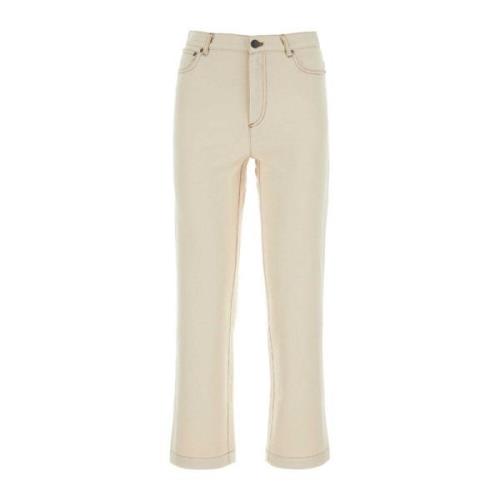 Ivory Denim Jeans - Melange Stijl A.p.c. , White , Dames