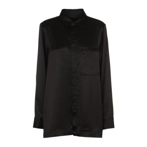 Tech Silk Shirts Y-3 , Black , Dames
