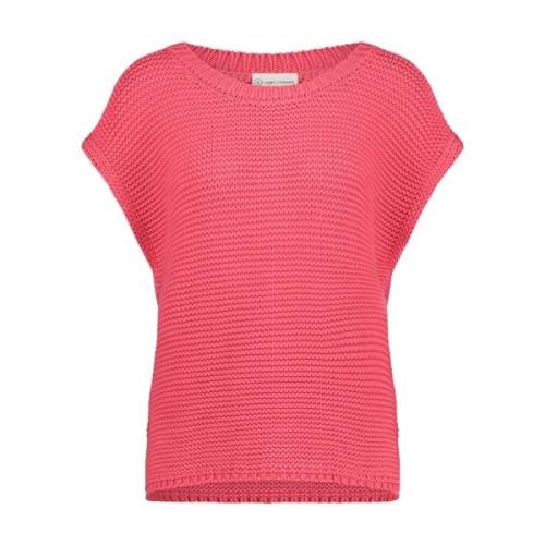Warm en stijlvol rondhals pullover Jane Lushka , Pink , Dames