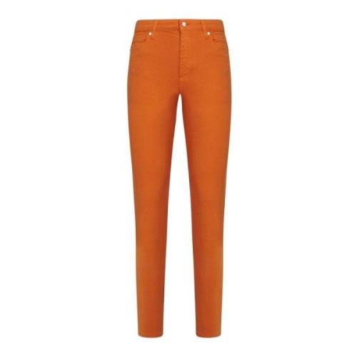 Oranje Slim-fit Denim Jeans Kiton , Orange , Dames
