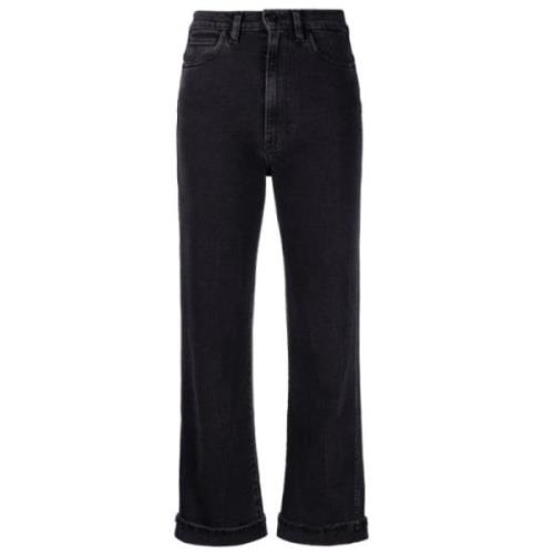 Flared Jeans 3X1 , Black , Dames