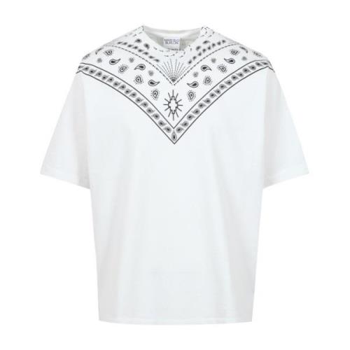 Witte Bandana Print T-shirts en Polos Marcelo Burlon , White , Heren