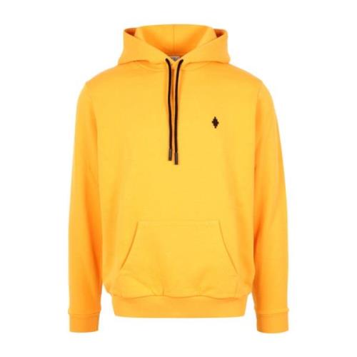 Okergele Cross Logo Hoodie Marcelo Burlon , Yellow , Heren