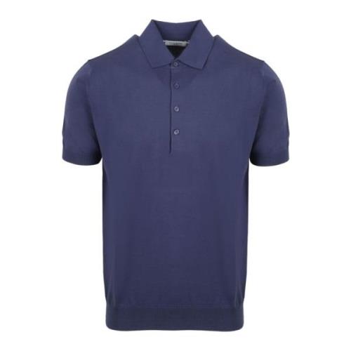 Knted polo Paolo Pecora , Blue , Heren