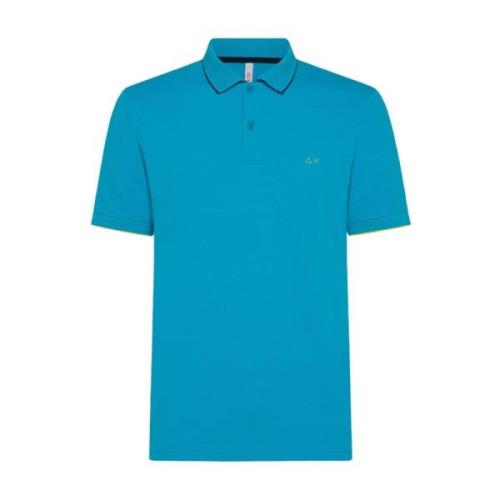 Klassiek Polo Shirt Sun68 , Blue , Heren