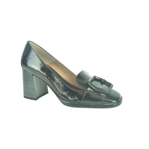 Elegante zwarte kanten pump met 5 cm hak Hispanitas , Black , Dames