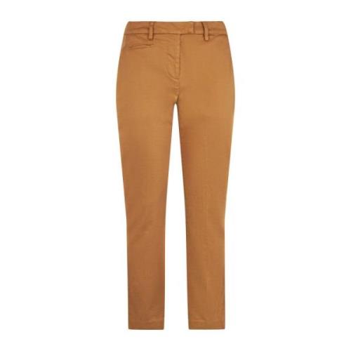 Slim-Fit Cropped Broeken Dondup , Brown , Dames