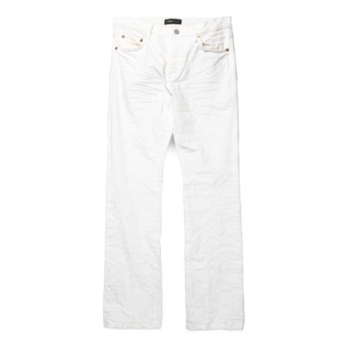 Witte Jeans met Paarse Accenten Purple Brand , White , Heren