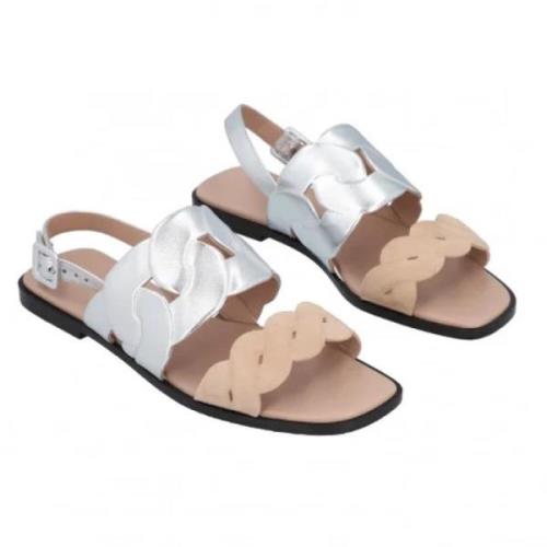 Pre-owned Sandalen Hermès Vintage , Gray , Dames