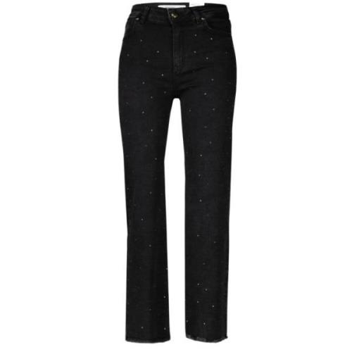 Stijlvolle Cropped Slim-fit Jeans Silvian Heach , Black , Dames