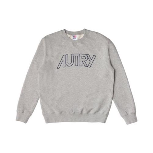 Melange Crewneck Sweatshirt voor Heren Autry , Gray , Heren