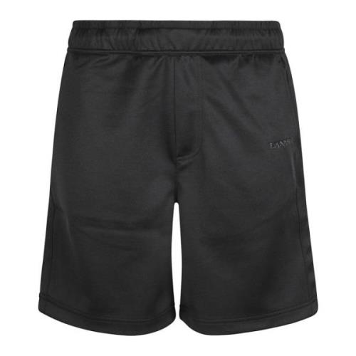 Zwarte Gebreide Shorts Lanvin , Black , Heren