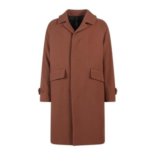 Single-Breasted Coats Hevo , Brown , Heren
