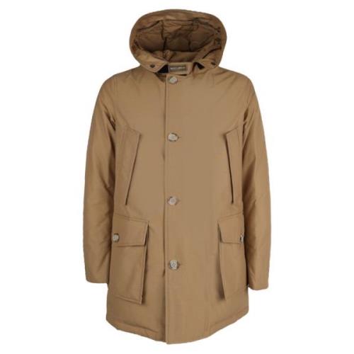 Katoenmix Parka Jas Woolrich , Beige , Heren