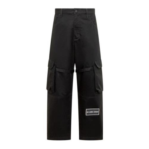 Trousers 44 Label Group , Black , Heren