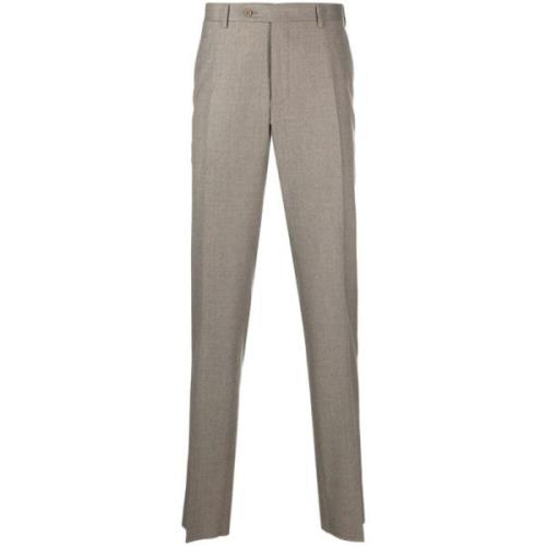 Super 120s Wollen Broek, Drop 6 Canali , Beige , Heren