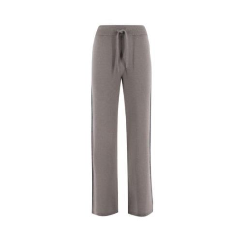Straight Trousers Le Tricot Perugia , Gray , Dames