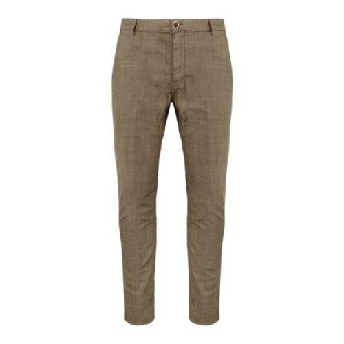 Slim Fit Chino Broek BomBoogie , Brown , Heren