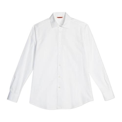 Witte Surian Shirt met Geknoopte Voorkant en Afgeronde Zoom Barena Ven...