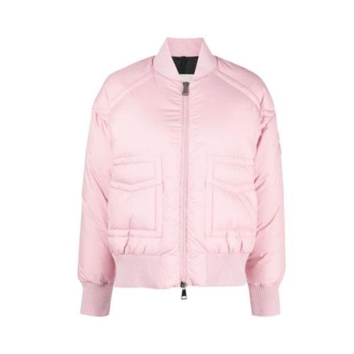 Jucar Gewatteerde Dons Bomberjack Moncler , Pink , Dames