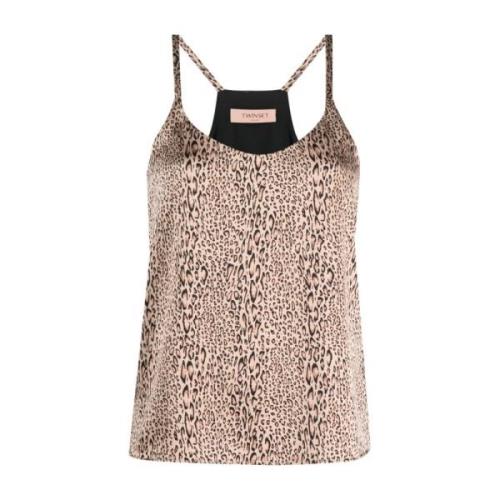 Bedrukte top Twinset , Beige , Dames