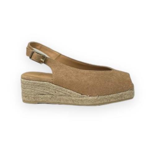 Lage Hak Sleehak Schoenen Castañer , Beige , Dames