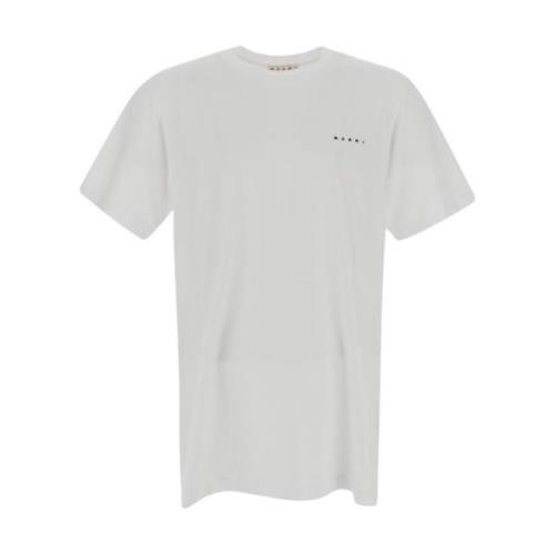 Klassiek Katoenen T-Shirt Marni , White , Heren