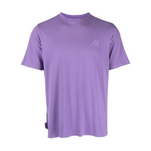 Paars Katoenen Logo T-Shirt Autry , Purple , Heren