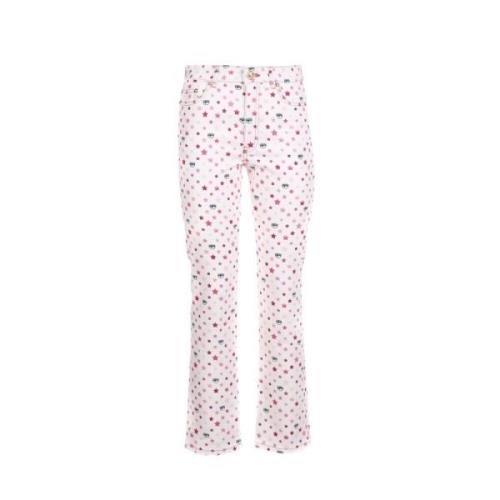 Chiara Ferragni Jeans White Chiara Ferragni Collection , Pink , Dames