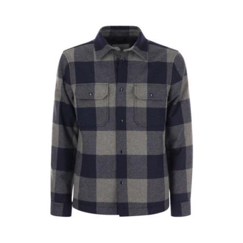 Alaskan Check Overhemdjasje Woolrich , Blue , Heren