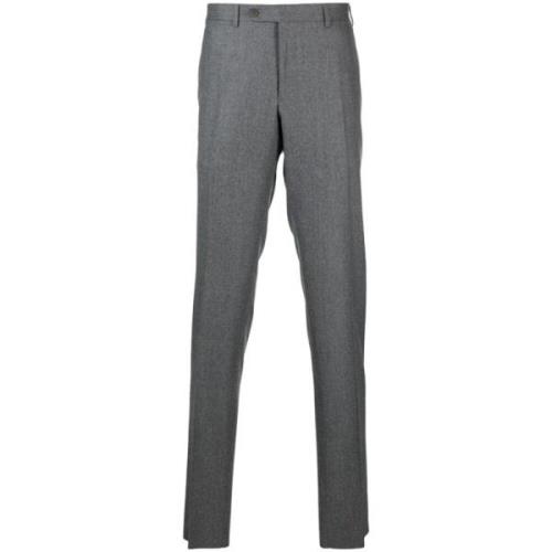 Super 120s Wollen Broek, Drop 6 Canali , Gray , Heren