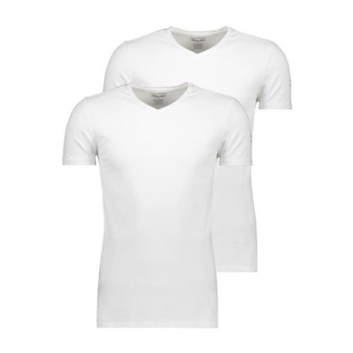 2-Pack Slim Fit V-hals T-shirts PME Legend , White , Heren