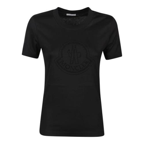 Zwart T-Shirt Moncler , Black , Dames