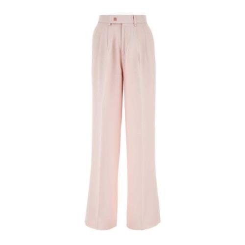 Wijde roze viscose broek Amiri , Pink , Dames