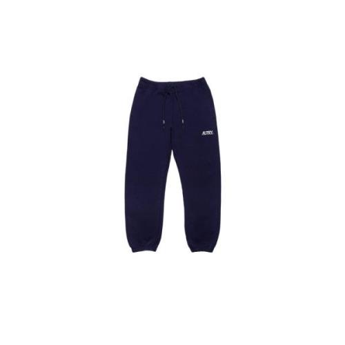 Blauwe Katoenen Sportbroek Aw23 Autry , Blue , Heren