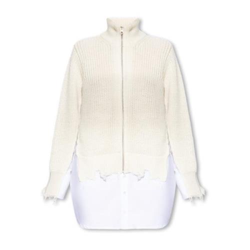 Cardigan met decoratieve afwerkingen MM6 Maison Margiela , Beige , Dam...