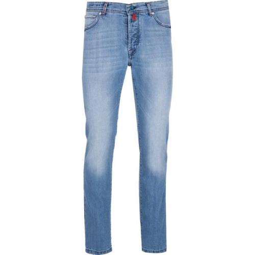 Klassieke Straight Jeans Kiton , Blue , Heren